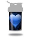 Skin Decal Wrap works with Blender Bottle ProStak 22oz Glass Heart Grunge Blue (BOTTLE NOT INCLUDED)
