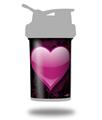 Skin Decal Wrap works with Blender Bottle ProStak 22oz Glass Heart Grunge Hot Pink (BOTTLE NOT INCLUDED)