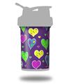 Skin Decal Wrap works with Blender Bottle ProStak 22oz Crazy Hearts (BOTTLE NOT INCLUDED)