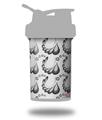 Skin Decal Wrap works with Blender Bottle ProStak 22oz Petals Gray (BOTTLE NOT INCLUDED)