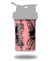 Skin Decal Wrap works with Blender Bottle ProStak 22oz Big Kiss Black on Pink (BOTTLE NOT INCLUDED)
