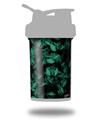 Skin Decal Wrap works with Blender Bottle ProStak 22oz Skulls Confetti Seafoam Green (BOTTLE NOT INCLUDED)