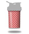 Skin Decal Wrap works with Blender Bottle ProStak 22oz Checkered Canvas Red and White (BOTTLE NOT INCLUDED)