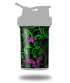 Skin Decal Wrap works with Blender Bottle ProStak 22oz Twisted Garden Green and Hot Pink (BOTTLE NOT INCLUDED)