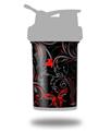 Skin Decal Wrap works with Blender Bottle ProStak 22oz Twisted Garden Gray and Red (BOTTLE NOT INCLUDED)