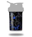 Skin Decal Wrap works with Blender Bottle ProStak 22oz Twisted Garden Gray and Blue (BOTTLE NOT INCLUDED)