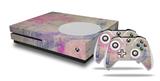 WraptorSkinz Decal Skin Wrap Set works with 2016 and newer XBOX One S Console and 2 Controllers Pastel Abstract Pink and Blue