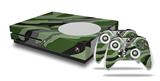 WraptorSkinz Decal Skin Wrap Set works with 2016 and newer XBOX One S Console and 2 Controllers Camouflage Green