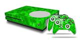 WraptorSkinz Decal Skin Wrap Set works with 2016 and newer XBOX One S Console and 2 Controllers Triangle Mosaic Green