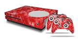 WraptorSkinz Decal Skin Wrap Set works with 2016 and newer XBOX One S Console and 2 Controllers Triangle Mosaic Red