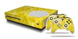 WraptorSkinz Decal Skin Wrap Set works with 2016 and newer XBOX One S Console and 2 Controllers Triangle Mosaic Yellow