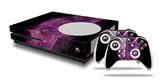 WraptorSkinz Decal Skin Wrap Set works with 2016 and newer XBOX One S Console and 2 Controllers Flaming Fire Skull Hot Pink Fuchsia
