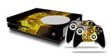 WraptorSkinz Decal Skin Wrap Set works with 2016 and newer XBOX One S Console and 2 Controllers Flaming Fire Skull Yellow
