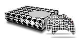 WraptorSkinz Decal Skin Wrap Set works with 2016 and newer XBOX One S Console and 2 Controllers Houndstooth Black