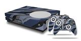 WraptorSkinz Decal Skin Wrap Set works with 2016 and newer XBOX One S Console and 2 Controllers Camouflage Blue