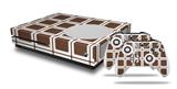 WraptorSkinz Decal Skin Wrap Set works with 2016 and newer XBOX One S Console and 2 Controllers Squared Chocolate Brown