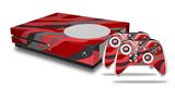 WraptorSkinz Decal Skin Wrap Set works with 2016 and newer XBOX One S Console and 2 Controllers Camouflage Red