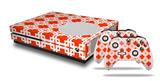 WraptorSkinz Decal Skin Wrap Set works with 2016 and newer XBOX One S Console and 2 Controllers Boxed Red