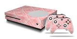 WraptorSkinz Decal Skin Wrap Set works with 2016 and newer XBOX One S Console and 2 Controllers Wavey Pink
