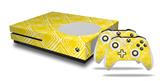 WraptorSkinz Decal Skin Wrap Set works with 2016 and newer XBOX One S Console and 2 Controllers Wavey Yellow