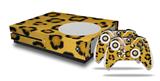 WraptorSkinz Decal Skin Wrap Set works with 2016 and newer XBOX One S Console and 2 Controllers Leopard Skin