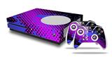 WraptorSkinz Decal Skin Wrap Set works with 2016 and newer XBOX One S Console and 2 Controllers Halftone Splatter Blue Hot Pink