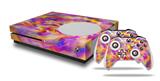 WraptorSkinz Decal Skin Wrap Set works with 2016 and newer XBOX One S Console and 2 Controllers Tie Dye Pastel
