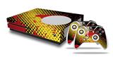 WraptorSkinz Decal Skin Wrap Set works with 2016 and newer XBOX One S Console and 2 Controllers Halftone Splatter Yellow Red