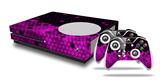 WraptorSkinz Decal Skin Wrap Set works with 2016 and newer XBOX One S Console and 2 Controllers HEX Hot Pink