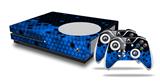 WraptorSkinz Decal Skin Wrap Set works with 2016 and newer XBOX One S Console and 2 Controllers HEX Blue