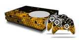 WraptorSkinz Decal Skin Wrap Set works with 2016 and newer XBOX One S Console and 2 Controllers HEX Yellow