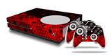 WraptorSkinz Decal Skin Wrap Set works with 2016 and newer XBOX One S Console and 2 Controllers HEX Red