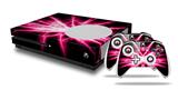 WraptorSkinz Decal Skin Wrap Set works with 2016 and newer XBOX One S Console and 2 Controllers Lightning Pink