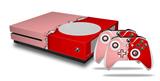 WraptorSkinz Decal Skin Wrap Set works with 2016 and newer XBOX One S Console and 2 Controllers Ripped Colors Pink Red