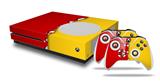 WraptorSkinz Decal Skin Wrap Set works with 2016 and newer XBOX One S Console and 2 Controllers Ripped Colors Red Yellow