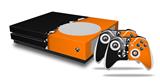 WraptorSkinz Decal Skin Wrap Set works with 2016 and newer XBOX One S Console and 2 Controllers Ripped Colors Black Orange