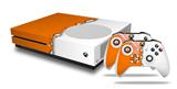 WraptorSkinz Decal Skin Wrap Set works with 2016 and newer XBOX One S Console and 2 Controllers Ripped Colors Orange White