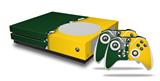 WraptorSkinz Decal Skin Wrap Set works with 2016 and newer XBOX One S Console and 2 Controllers Ripped Colors Green Yellow