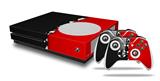 WraptorSkinz Decal Skin Wrap Set works with 2016 and newer XBOX One S Console and 2 Controllers Ripped Colors Black Red