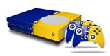 WraptorSkinz Decal Skin Wrap Set works with 2016 and newer XBOX One S Console and 2 Controllers Ripped Colors Blue Yellow