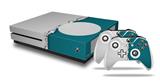 WraptorSkinz Decal Skin Wrap Set works with 2016 and newer XBOX One S Console and 2 Controllers Ripped Colors Gray Seafoam Green