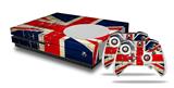 WraptorSkinz Decal Skin Wrap Set works with 2016 and newer XBOX One S Console and 2 Controllers Painted Faded and Cracked Union Jack British Flag