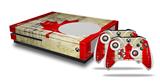 WraptorSkinz Decal Skin Wrap Set works with 2016 and newer XBOX One S Console and 2 Controllers Painted Faded and Cracked Canadian Canada Flag