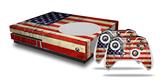 WraptorSkinz Decal Skin Wrap Set works with 2016 and newer XBOX One S Console and 2 Controllers Painted Faded and Cracked USA American Flag