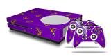 WraptorSkinz Decal Skin Wrap Set works with 2016 and newer XBOX One S Console and 2 Controllers Anchors Away Purple