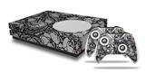 WraptorSkinz Decal Skin Wrap Set works with 2016 and newer XBOX One S Console and 2 Controllers Scattered Skulls Gray