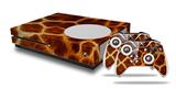 WraptorSkinz Decal Skin Wrap Set works with 2016 and newer XBOX One S Console and 2 Controllers Fractal Fur Giraffe