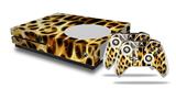 WraptorSkinz Decal Skin Wrap Set works with 2016 and newer XBOX One S Console and 2 Controllers Fractal Fur Leopard