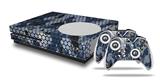 WraptorSkinz Decal Skin Wrap Set works with 2016 and newer XBOX One S Console and 2 Controllers HEX Mesh Camo 01 Blue