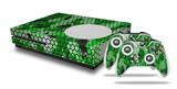 WraptorSkinz Decal Skin Wrap Set works with 2016 and newer XBOX One S Console and 2 Controllers HEX Mesh Camo 01 Green Bright